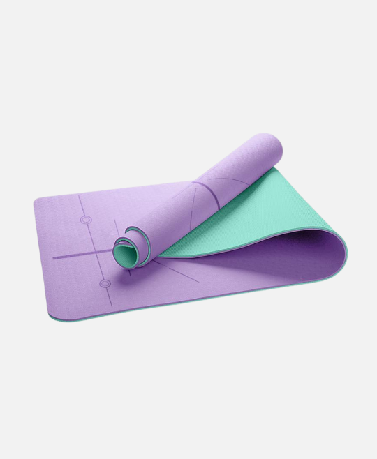Biodegradeable TPE Yoga Mat Midline Pattern